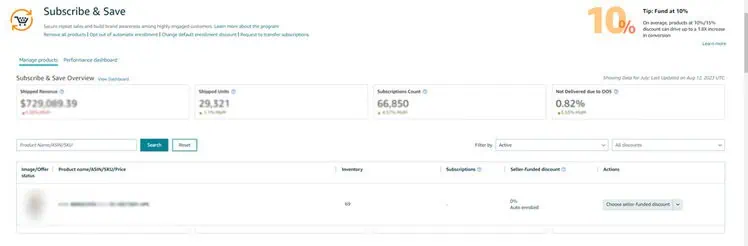Amazon Subscribe and Save Enroll