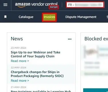 How to submit an invoice on Amazon EU Vendor Central? Image 1