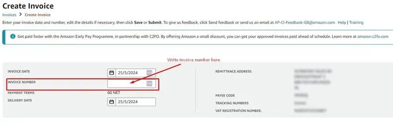 How to submit an invoice on Amazon EU Vendor Central? Image 5