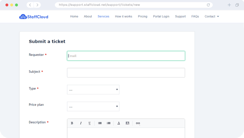 Step 1 — Submit Ticket