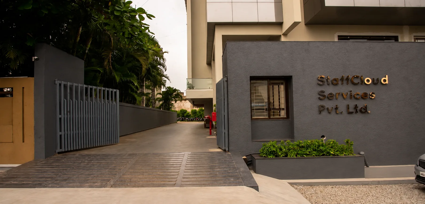 The front entrance to StaffCloud's Gondia office